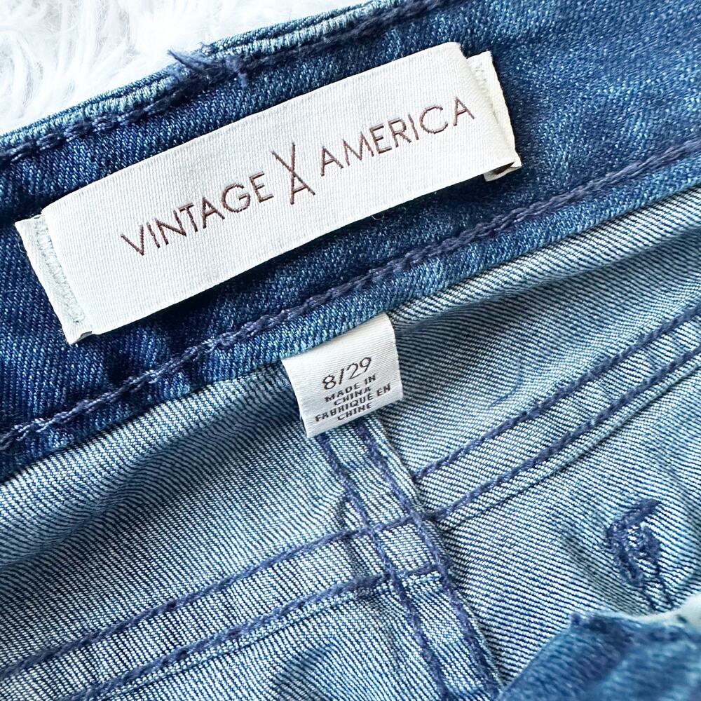 NWT Vintage America Wonderland Skinny Jeans 8/29 Floral Embroidered Luxe Lift - Picture 6 of 7